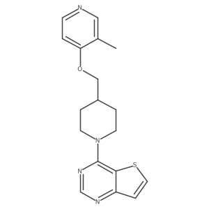 3-Methyl-4-[(1-{thieno[3,2-d]pyrimidin-4-yl}piperidin-4-yl)methoxy]pyridine结构式