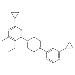 2-Cyclopropyl-4-[4-(6-cyclopropylpyrimidin-4-yl)piperazin-1-yl]-5-ethyl-6-methylpyrimidine Structure