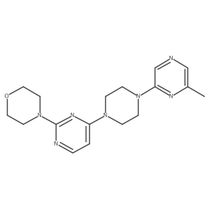 4-{4-[4-(6-Methylpyrazin-2-yl)piperazin-1-yl]pyrimidin-2-yl}morpholine Structure