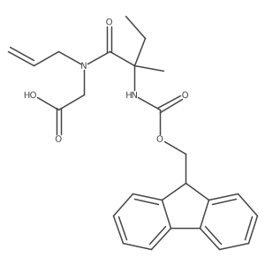 2-[2-({[(9H-fluoren-9-yl)methoxy]carbonyl}amino)-2-methyl-N-(prop-2-en-1-yl)butanamido]acetic acid Structure