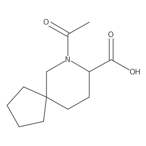 7-Acetyl-7-azaspiro[4.5]decane-8-carboxylic acid结构式