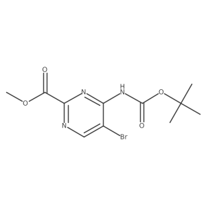 Methyl 5-bromo-4-{[(tert-butoxy)carbonyl]amino}pyrimidine-2-carboxylate Structure