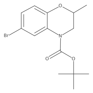 tert-butyl 6-bromo-2-methyl-3,4-dihydro-2H-1,4-benzoxazine-4-carboxylate Structure