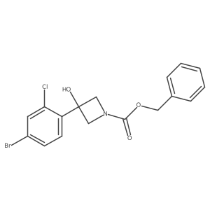 Benzyl 3-(4-bromo-2-chlorophenyl)-3-hydroxyazetidine-1-carboxylate Structure