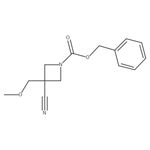 Benzyl 3-cyano-3-(methoxymethyl)azetidine-1-carboxylate结构式