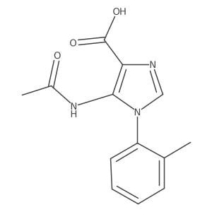 5-acetamido-1-(2-methylphenyl)-1H-imidazole-4-carboxylic acid Structure