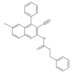 benzyl N-(6-chloro-3-cyano-4-phenylquinolin-2-yl)carbamate Structure