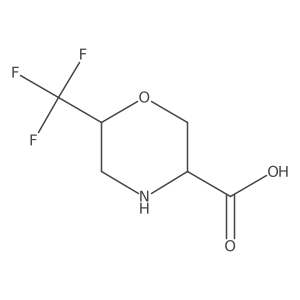 rac-(3R,6S)-6-(trifluoromethyl)morpholine-3-carboxylic acid结构式