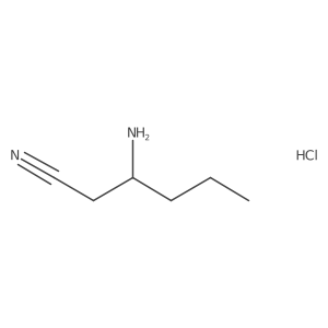 3-Aminohexanenitrile hydrochloride结构式