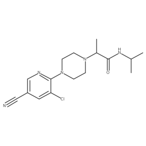 2-[4-(3-chloro-5-cyanopyridin-2-yl)piperazin-1-yl]-N-(propan-2-yl)propanamide结构式