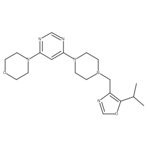 4-[6-(4-{[5-(Propan-2-yl)-1,3-oxazol-4-yl]methyl}piperazin-1-yl)pyrimidin-4-yl]morpholine Structure