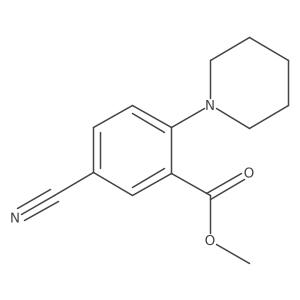 Methyl 5-cyano-2-(piperidin-1-yl)benzoate结构式