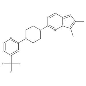 2-(4-{2,3-Dimethylimidazo[1,2-b]pyridazin-6-yl}piperazin-1-yl)-4-(trifluoromethyl)pyrimidine Structure