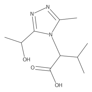 2-(3-(1-Hydroxyethyl)-5-methyl-4H-1,2,4-triazol-4-yl)-3-methylbutanoic acid结构式