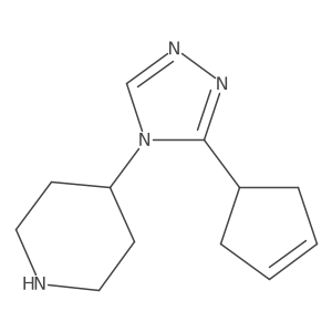 4-(3-(Cyclopent-3-en-1-yl)-4H-1,2,4-triazol-4-yl)piperidine结构式