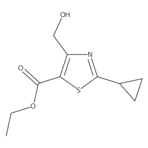 Ethyl 2-cyclopropyl-4-(hydroxymethyl)thiazole-5-carboxylate结构式