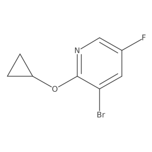 3-Bromo-2-(cyclopropyloxy)-5-fluoropyridine Structure