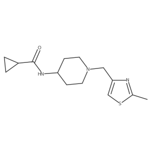 N-{1-[(2-methyl-1,3-thiazol-4-yl)methyl]piperidin-4-yl}cyclopropanecarboxamide结构式