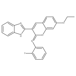 (2Z)-3-(1H-1,3-benzodiazol-2-yl)-7-ethoxy-N-(2-fluorophenyl)-2H-chromen-2-imine结构式
