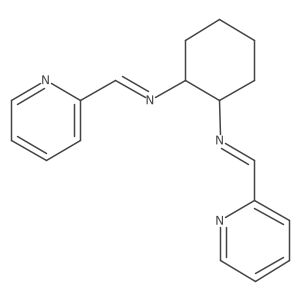 (1S,2S)-N,N'-bis(pyridin-2-ylmethylene)cyclohexane-1,2-diamine结构式