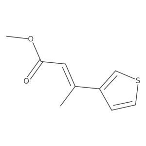 methyl (2Z)-3-(thiophen-3-yl)but-2-enoate结构式