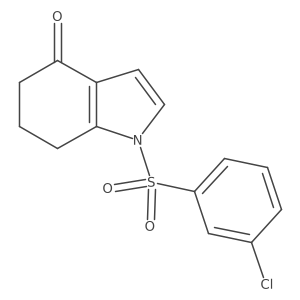 1-[(3-Chlorophenyl)sulfonyl]-1,5,6,7-tetrahydro-4H-indol-4-one结构式