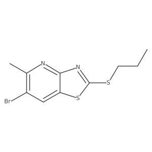 Thiazolo[4,5-b]pyridine,6-bromo-5-methyl-2-(propylthio)-结构式