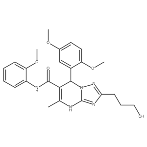 7-(2,5-dimethoxyphenyl)-2-(3-hydroxypropyl)-N-(2-methoxyphenyl)-5-methyl-4,7-dihydro-[1,2,4]triazolo[1,5-a]pyrimidine-6-carboxamide Structure