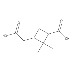 rel-(1S,3R)-3-(Carboxymethyl)-2,2-dimethylcyclobutanecarboxylic acid Structure