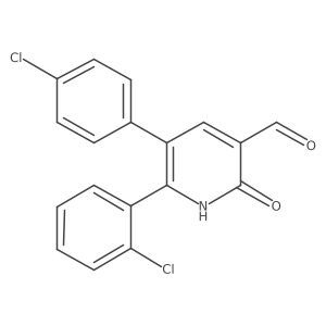 6-(2-Chlorophenyl)-5-(4-chlorophenyl)-3-formyl-2-pyridone结构式
