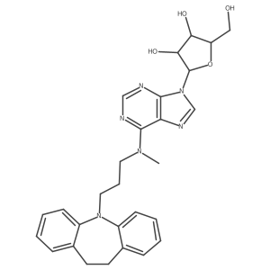 Adenosine, N-[3-(10,11-dihydro-5H-dibenz[b,f]azepin-5-yl)propyl]-N-methyl-结构式