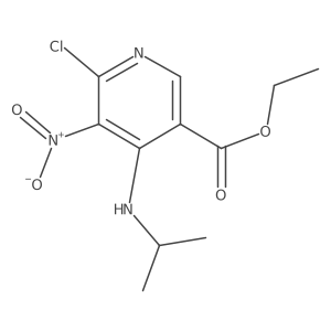 6-Chloro-4-isopropylamino-5-nitro-nicotinic acid ethyl ester Structure