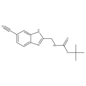 tert-butyl ((6-cyano-1H-benzo[d]imidazol-2-yl)methyl)carbamate结构式