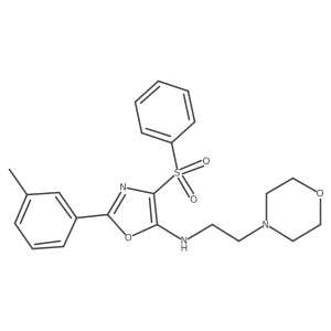 N-(2-morpholinoethyl)-4-(phenylsulfonyl)-2-(m-tolyl)oxazol-5-amine结构式