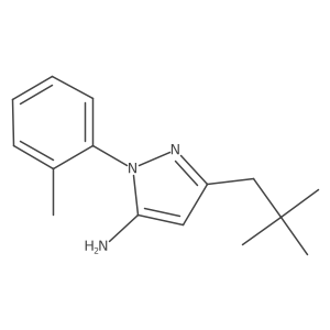3-Neopentyl-1-o-tolyl-1h-pyrazol-5-amine结构式