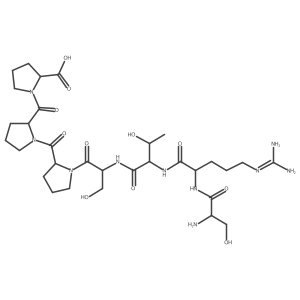 L-Seryl-N~5~-(diaminomethylidene)-L-ornithyl-L-threonyl-L-seryl-L-prolyl-L-prolyl-L-proline Structure