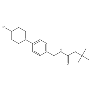 tert-butylN-{[4-(4-hydroxypiperidin-1-yl)phenyl]methyl}carbamate结构式