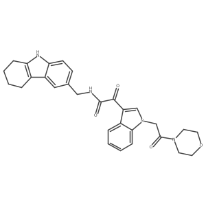 2-(1-(2-morpholino-2-oxoethyl)-1H-indol-3-yl)-2-oxo-N-((2,3,4,9-tetrahydro-1H-carbazol-6-yl)methyl)acetamide Structure