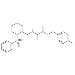 N1-(4-fluorobenzyl)-N2-((3-(phenylsulfonyl)-1,3-oxazinan-2-yl)methyl)oxalamide Structure