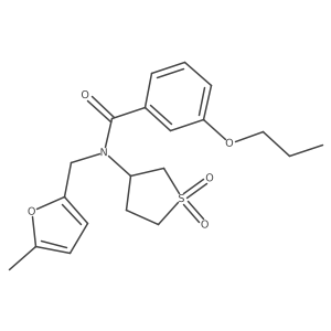 N-(1,1-dioxidotetrahydrothiophen-3-yl)-N-[(5-methylfuran-2-yl)methyl]-3-propoxybenzamide Structure
