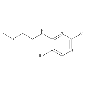 (5-Bromo-2-chloro-pyrimidin-4-yl)-(2-methoxy-ethyl)-amine Structure