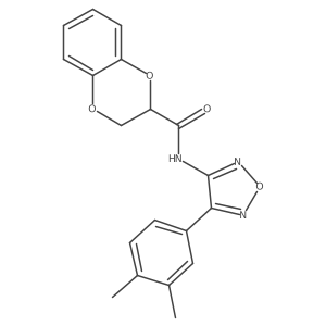 N-[4-(3,4-dimethylphenyl)-1,2,5-oxadiazol-3-yl]-2,3-dihydro-1,4-benzodioxine-2-carboxamide结构式