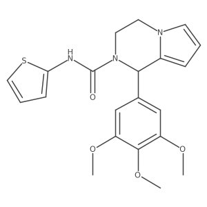N-(thiophen-2-yl)-1-(3,4,5-trimethoxyphenyl)-3,4-dihydropyrrolo[1,2-a]pyrazine-2(1H)-carboxamide结构式