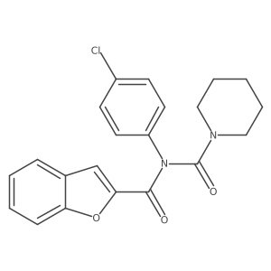 N-(benzofuran-2-carbonyl)-N-(4-chlorophenyl)piperidine-1-carboxamide结构式