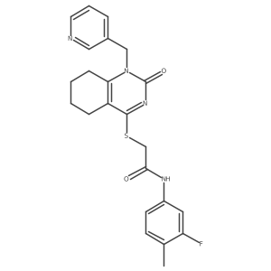 N-(3-fluoro-4-methylphenyl)-2-((2-oxo-1-(pyridin-3-ylmethyl)-1,2,5,6,7,8-hexahydroquinazolin-4-yl)thio)acetamide Structure