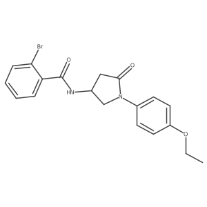 2-bromo-N-[1-(4-ethoxyphenyl)-5-oxopyrrolidin-3-yl]benzamide Structure