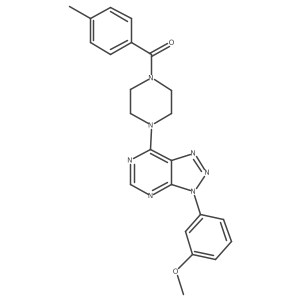 (4-(3-(3-methoxyphenyl)-3H-[1,2,3]triazolo[4,5-d]pyrimidin-7-yl)piperazin-1-yl)(p-tolyl)methanone结构式