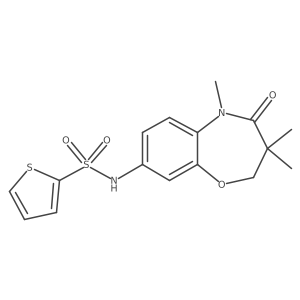 N-(3,3,5-trimethyl-4-oxo-2,3,4,5-tetrahydrobenzo[b][1,4]oxazepin-8-yl)thiophene-2-sulfonamide Structure