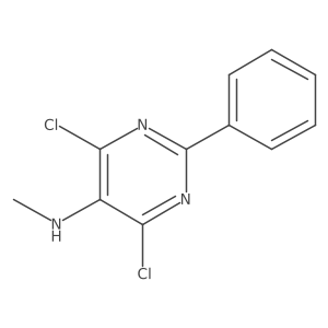 5-Pyrimidinamine,4,6-dichloro-n-methyl-2-phenyl-结构式
