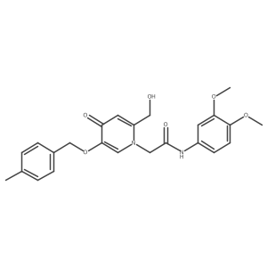 N-(3,4-dimethoxyphenyl)-2-(2-(hydroxymethyl)-5-((4-methylbenzyl)oxy)-4-oxopyridin-1(4H)-yl)acetamide Structure